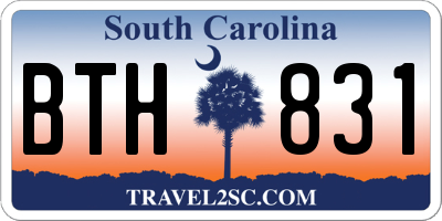 SC license plate BTH831