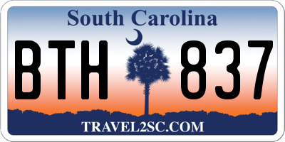 SC license plate BTH837