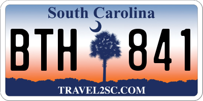 SC license plate BTH841
