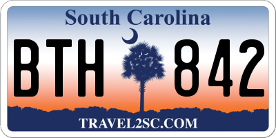 SC license plate BTH842