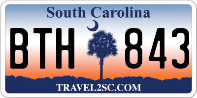 SC license plate BTH843