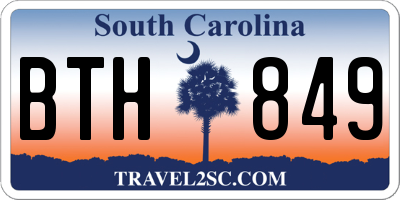 SC license plate BTH849