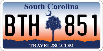 SC license plate BTH851