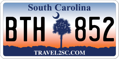 SC license plate BTH852