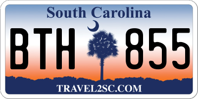 SC license plate BTH855
