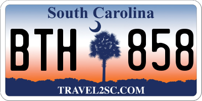 SC license plate BTH858