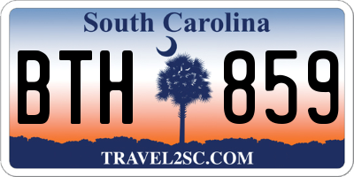 SC license plate BTH859