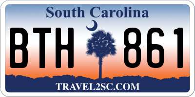 SC license plate BTH861