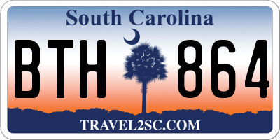 SC license plate BTH864
