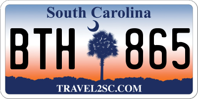 SC license plate BTH865
