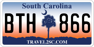 SC license plate BTH866