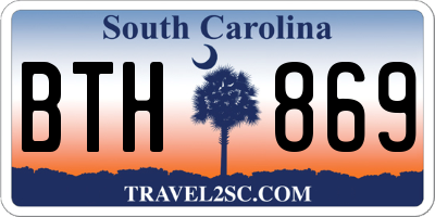 SC license plate BTH869