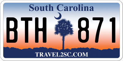 SC license plate BTH871