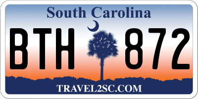 SC license plate BTH872