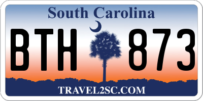 SC license plate BTH873