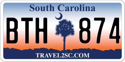 SC license plate BTH874