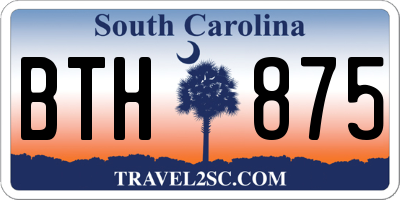 SC license plate BTH875