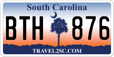 SC license plate BTH876