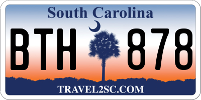 SC license plate BTH878