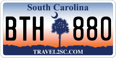 SC license plate BTH880