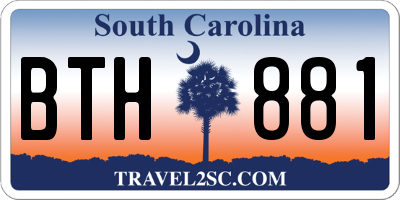 SC license plate BTH881