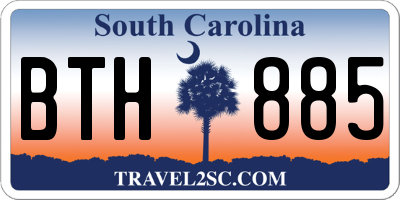 SC license plate BTH885