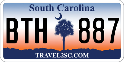 SC license plate BTH887