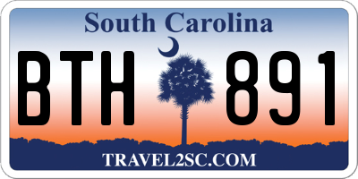 SC license plate BTH891
