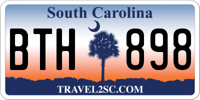 SC license plate BTH898