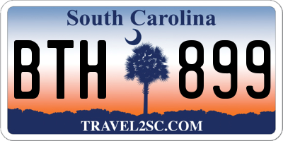 SC license plate BTH899