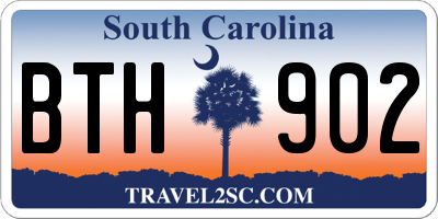 SC license plate BTH902