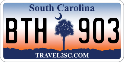 SC license plate BTH903