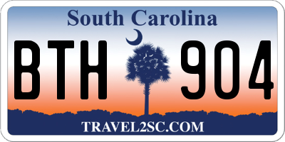 SC license plate BTH904