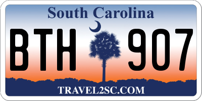 SC license plate BTH907