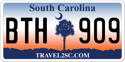 SC license plate BTH909