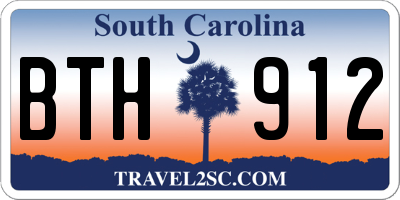 SC license plate BTH912