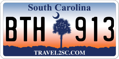SC license plate BTH913
