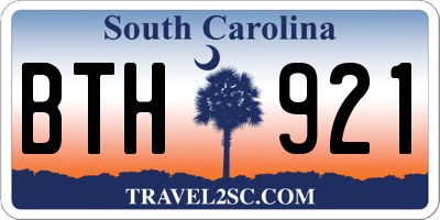 SC license plate BTH921