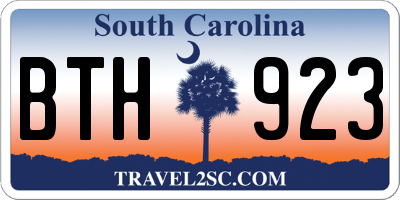 SC license plate BTH923