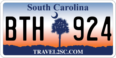SC license plate BTH924