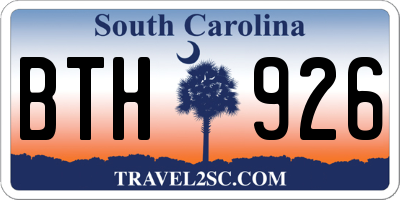 SC license plate BTH926