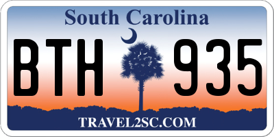 SC license plate BTH935