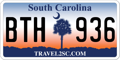 SC license plate BTH936