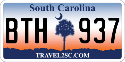 SC license plate BTH937