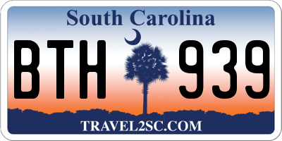 SC license plate BTH939