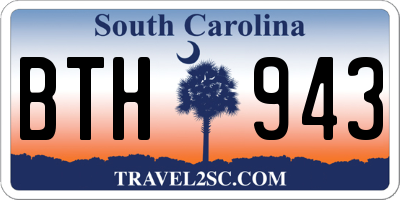 SC license plate BTH943