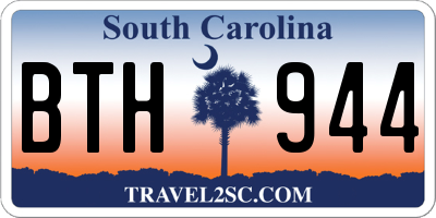SC license plate BTH944