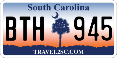 SC license plate BTH945