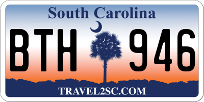 SC license plate BTH946