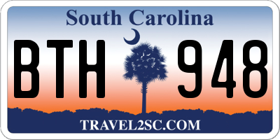 SC license plate BTH948